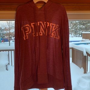 Pink lightweight hoodie